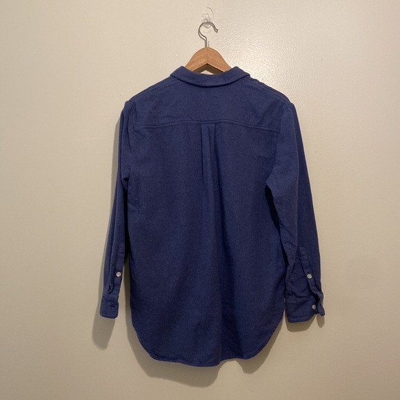 Madewell Flannel Side-Button Oversized Ex-Boyfriend Shirt. Size S . Style NC838 - Picture 7 of 12